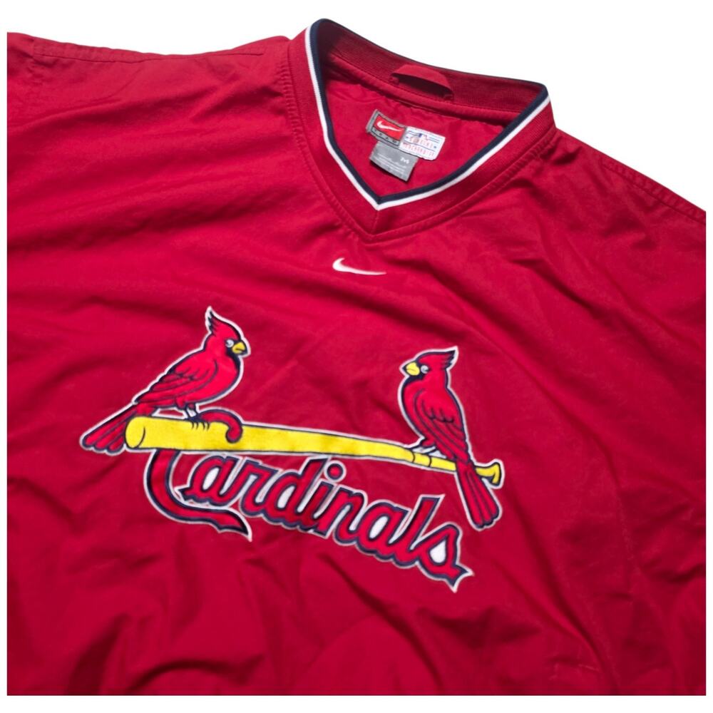 Vintage Nike St Louis Cardinals MLB Windbreaker Pullover Jacket Red Mens M
